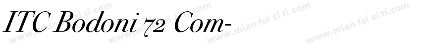 ITC Bodoni 72 Com字体转换